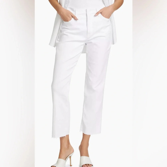 Good American Good Legs Straight-Leg Raw Hem Jeans - Picture 2 of 10